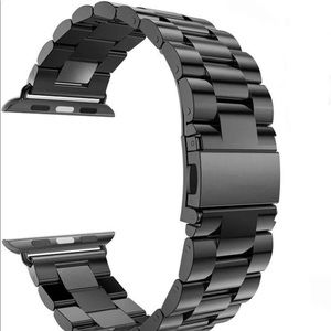 BLACK STAINLESS STEEL 38MM APPLE WATCH STRAP